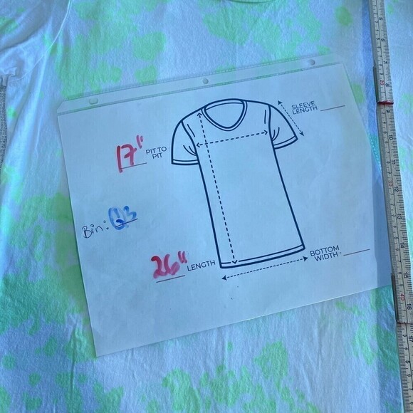 Sundry Tie Dye Boy Bright Green White Women T-Shirt Size 3 Large Short Sleeves - Picture 4 of 9